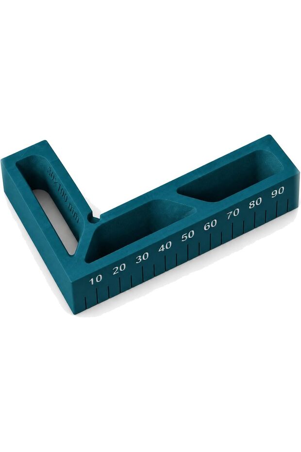 Mini Square Ruler, Pocket Right Angle Square with 10 cm Scale, Woodwork, Models and Drawing, Teal