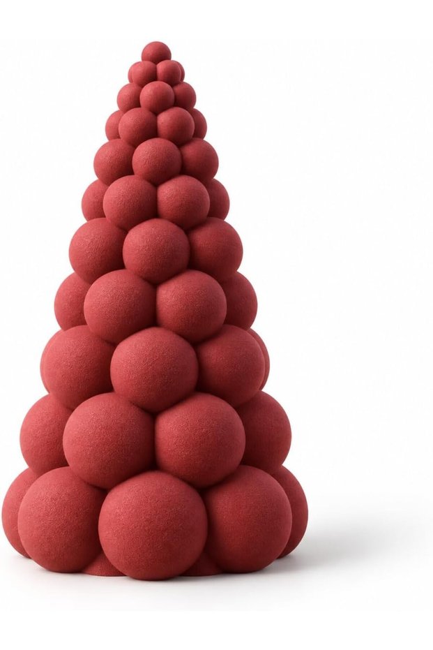 Modern Bubbly Christmas Tree Decor, 3D Printed LED Tealight Holder