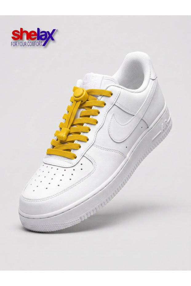 Flat-Spring Clip-Lock Smart Shoelace - Yellow