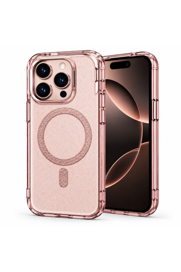 SparkMag Luxe Rose Case Compatible with the Apple iPhone 16 Pro