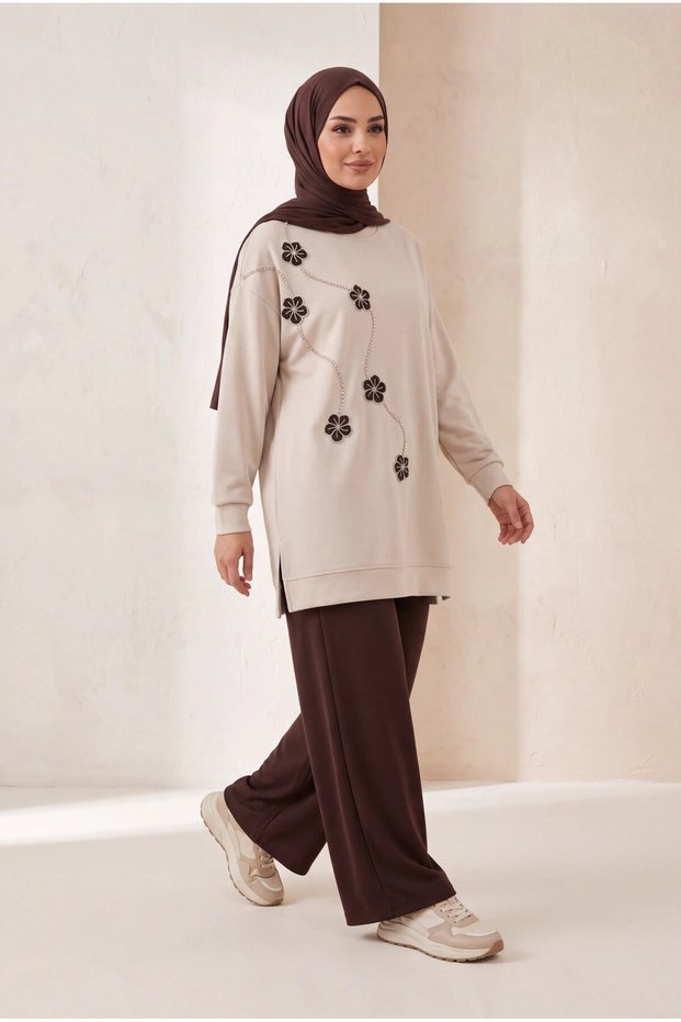 Stone-Embellished Soft Textured Flexible Premium Suit