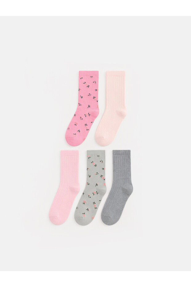 High-Quality Items from Çelebi Store: 5-Pack Women's Floral Ankle Socks