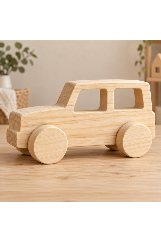 Wooden Paintable Toy Car, Handmade, Natural, Gift-Quality Toy