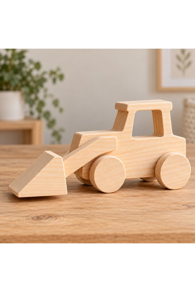 Wooden Paintable Toy Car, Handmade, Natural, Gift-Quality Toy