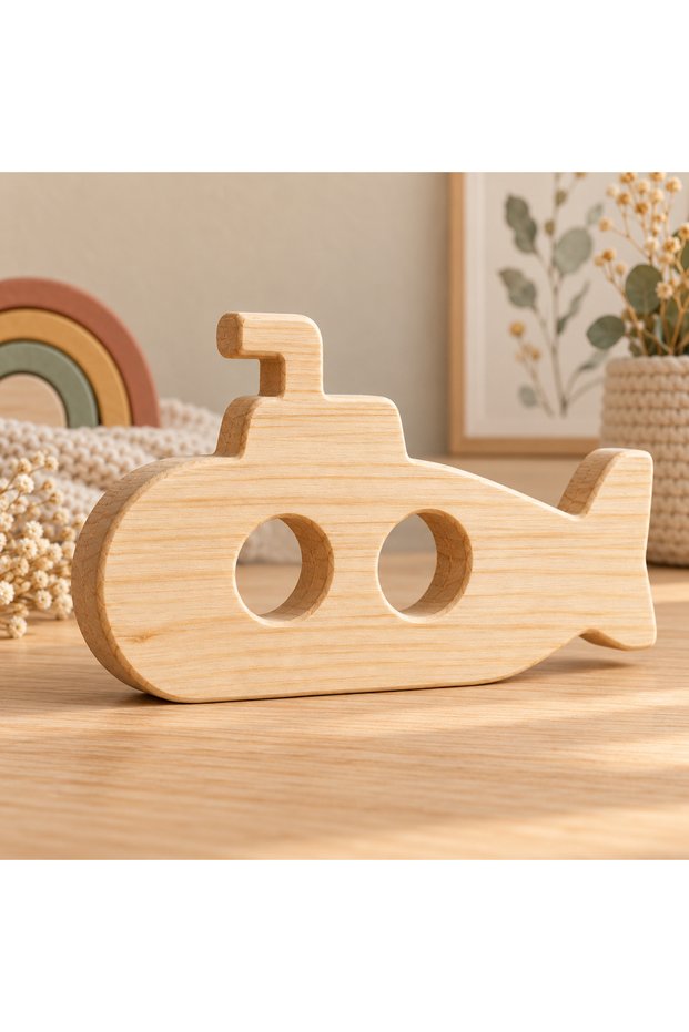 Wooden Paintable Toy Car, Handmade, Natural, Gift-Quality Toy