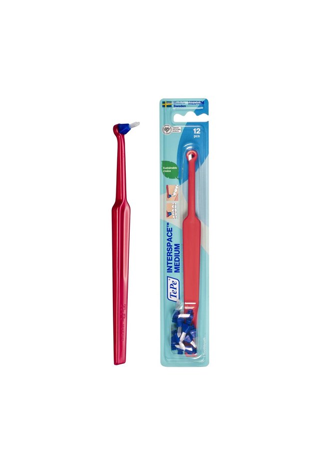 TePe Interspace, Soft, Assorted Colours, 1pc Brush, 12pcs Heads