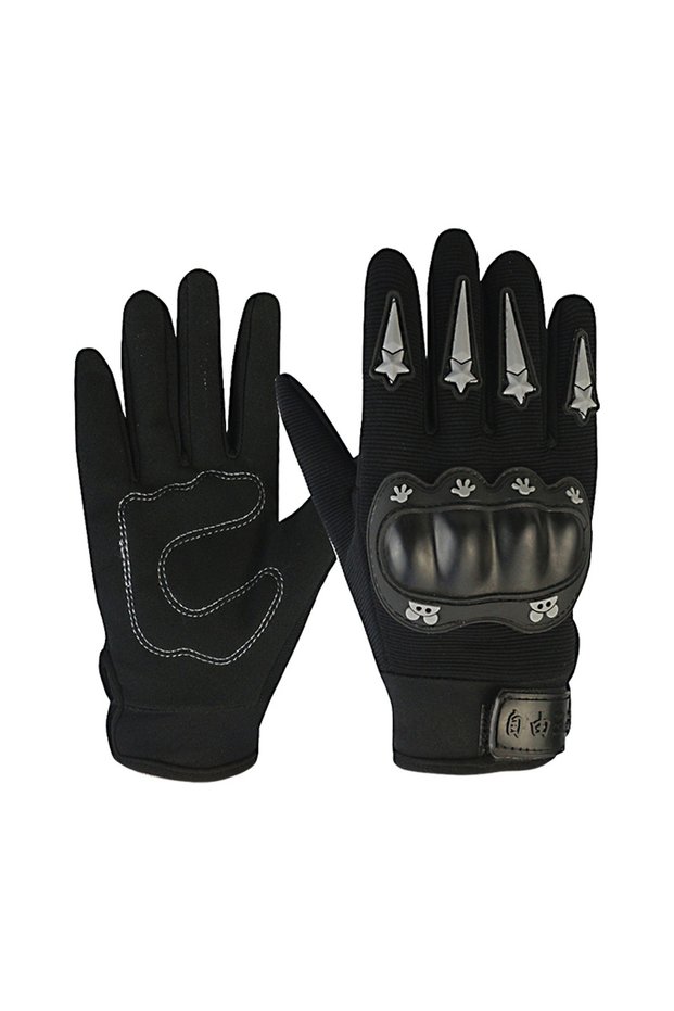 black Children Tactical Gloves Durable Fiber Material Anti Slip Design Outdoor Cycling Hiking Protec