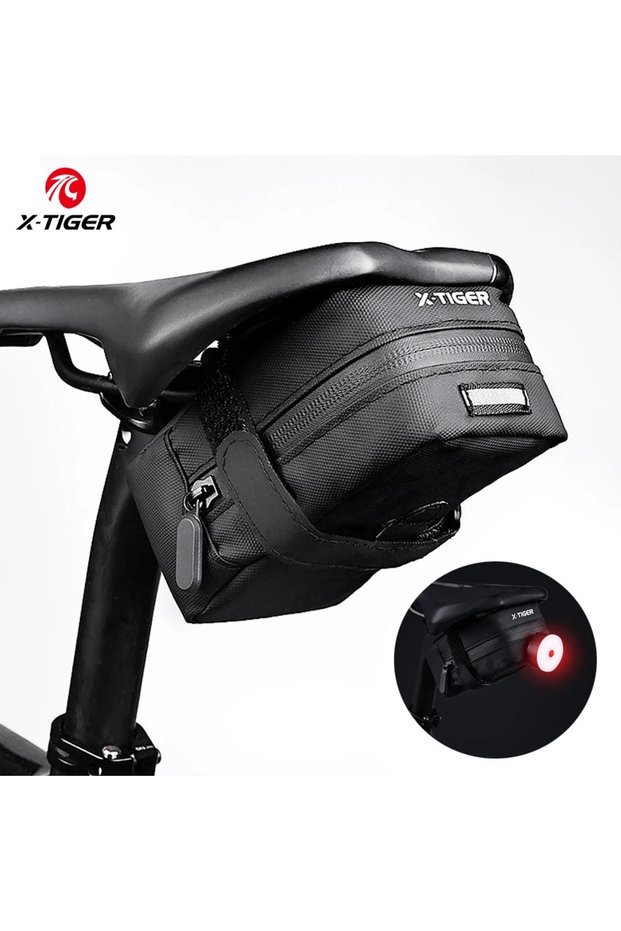 Black X-TIGER Bike Bag Mini Portable Tail Bag Mountain Road Bike Tool Kit Large Capacity Waterproof