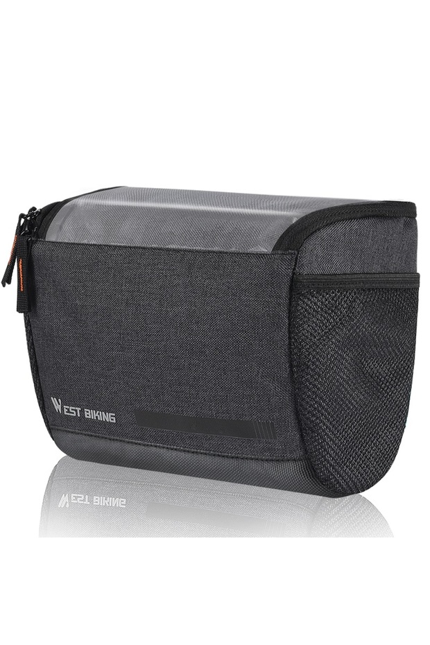 4.5L Black WEST BIKING 4.5L Bike Front Bag Touch Screen Phone Handlebar Bag Insulated Bicycle Cooler