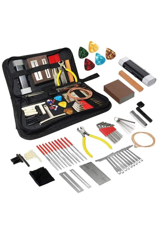 72 PCS Miwayer 25/45/72 Guitar Repairing Tools Kit Setup Kit with Carry Bag Perfect Gift for Music O