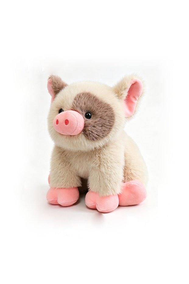 20cm Brown 20CM Cute Pink White Pig Plush Toy Doll Soft Stuffed Animal Piggy Fluffy Sleeping Pillow