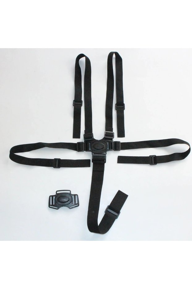 black Baby Five Point Seat Belt Lunch Seat Car Sleep Fixed Seat Belt Baby Stroller Accessories Unive