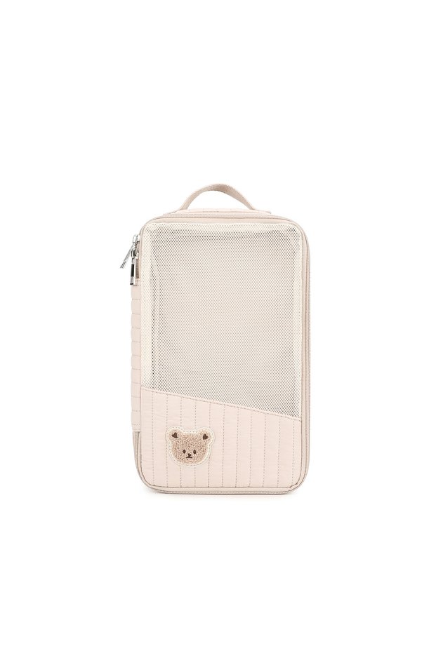 Beige Travel Diaper Bag Bag, Waterproof Portable Diaper Bag for Baby Clothes, Mother Toiletries Bag,