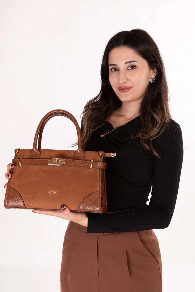 Women's Everyday Hand and Shoulder Bag Ald.762 Tan
