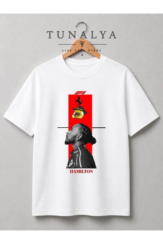 Lewis Hamilton Printed Oversized Unisex T-Shirt, Comfortable Fit, Crew Neck T-Shirt.
