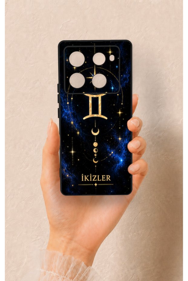 Infinix Note 40 Pro Compatible Silicone Case with a Gemini Zodiac-Themed Pattern.