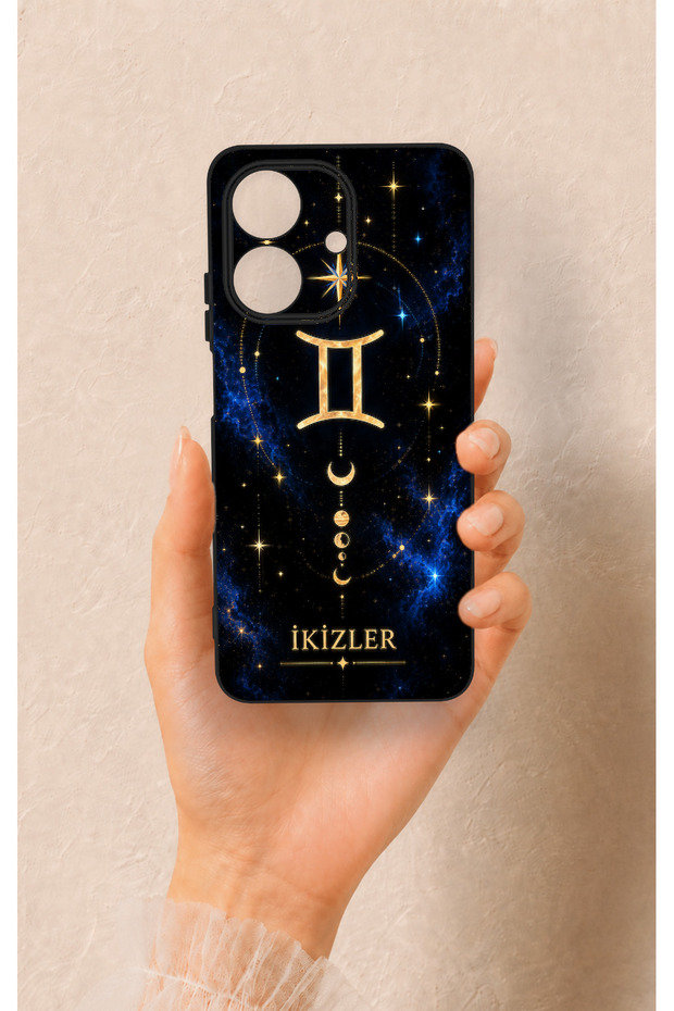 Realme Note 60 Compatible Silicone Case with a Gemini-Themed Pattern.