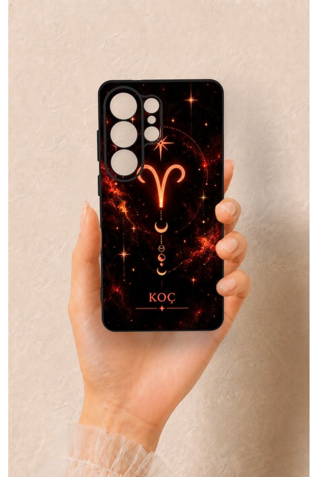 Samsung S26 Ultra Compatible Silicone Case with a Zodiac Sign of Aries Design.