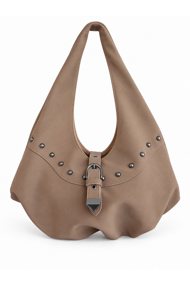 Roxy Women's Shoulder Bag with Buckle and Metal Accessory Details.