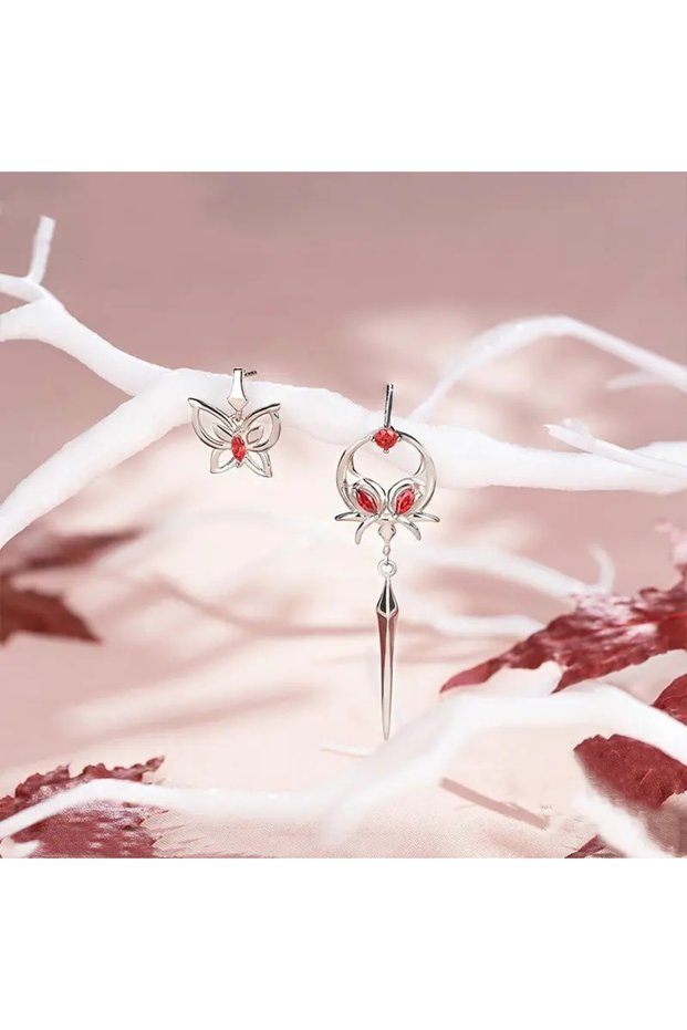earrings Anime TianGuanCiFu cosplay jewelry butterfly tassel bracelet earrings Necklace opening ring