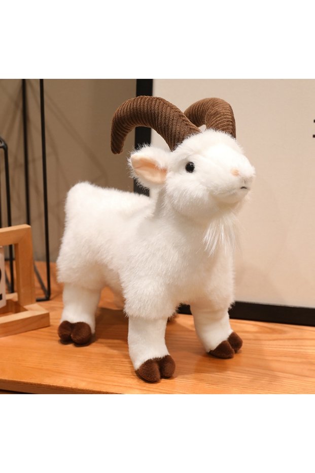 16cm pendent WHITE 16/30cm Goat Plush Doll Fluffy Cartoon Animal Toys Soft Stuffed Sheep Keychain Ba
