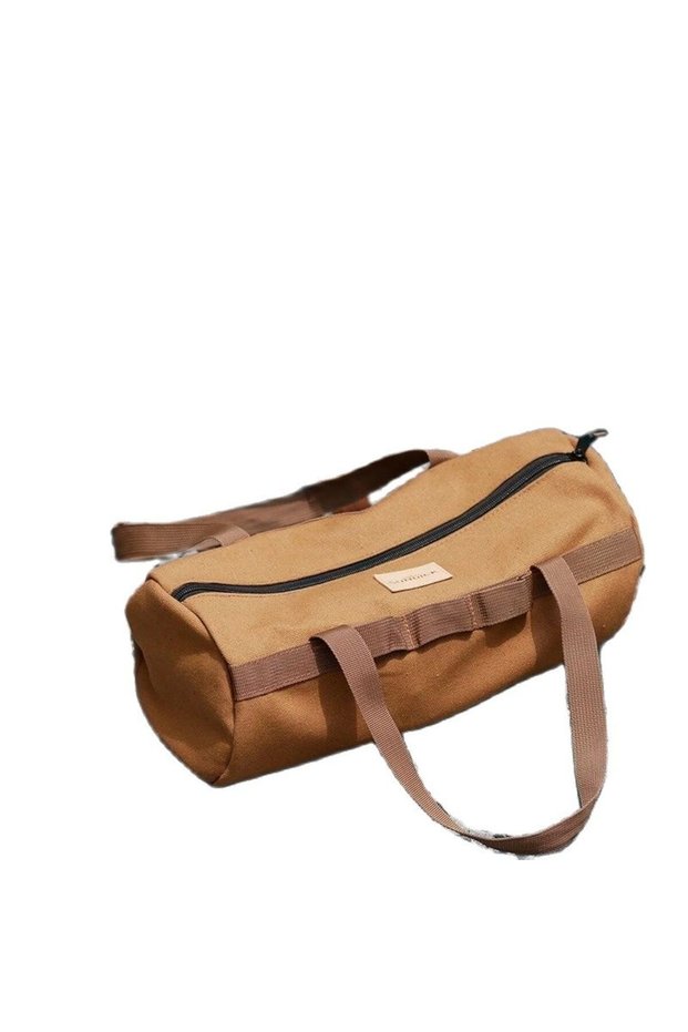 Khaki color Outdoor Picnic Carrying Case Camping Bag Cutlery Pouch Larg Capacity Tableware Handbag P