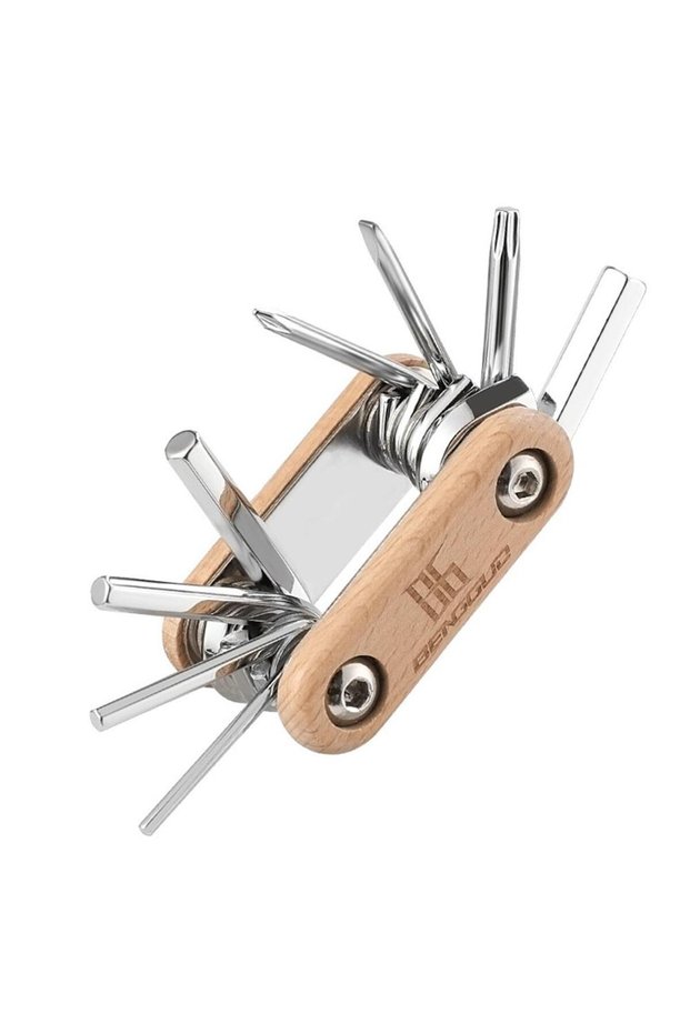 A Portable Bike Bicycle Screwdriver Repair Cycling Tool Multifunctional 8 in 1 Bicycle Repair Tool B