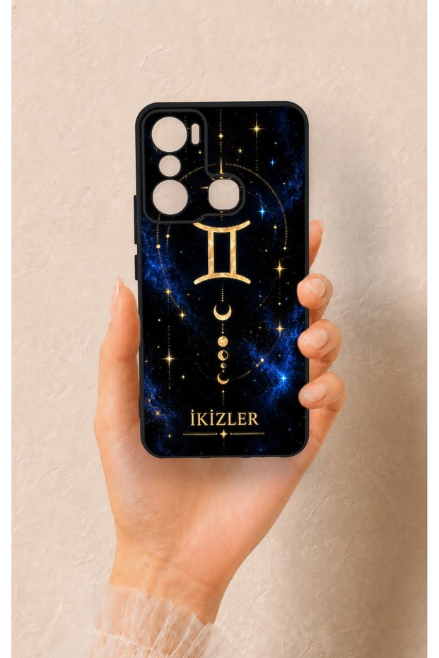 Infinix Hot 20I Compatible Silicone Case with a Gemini-Themed Pattern.