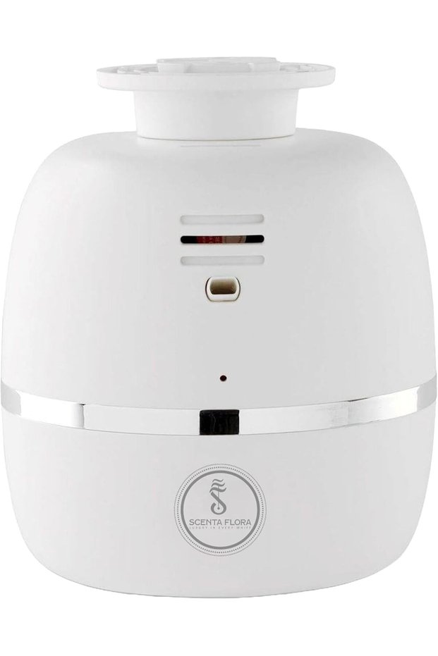 Scent Dome Ceiling Diffuser for Corridors and Restrooms | Bluetooth App Control | 350ml Capacity for Long-Lasting Fragrance | Up to 300 to 500 m³ Coverage Compact (White)