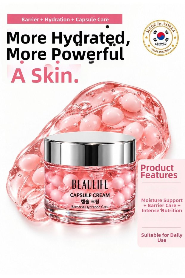 CAPSULE CREAM – Intensive Moisturizing Face Cream with Moisture Capsules Containing Niacinamide, Hyaluronic Acid, and Panthenol, 50 ml