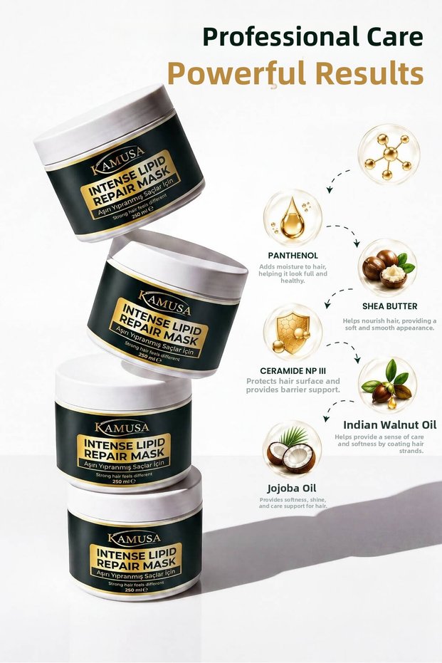 Intense Lipid Repair Mask 250 ml – Hair Care Mask for Chemically Treated Hair