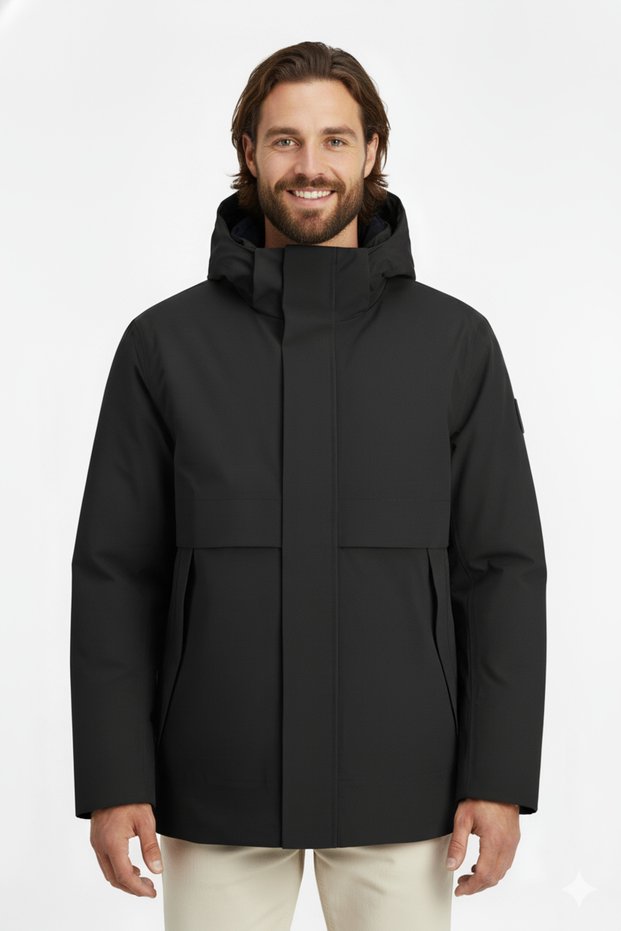 Men's Zipper Magnet Closure Water Cold Resistant Hooded Coat - Ccmoon