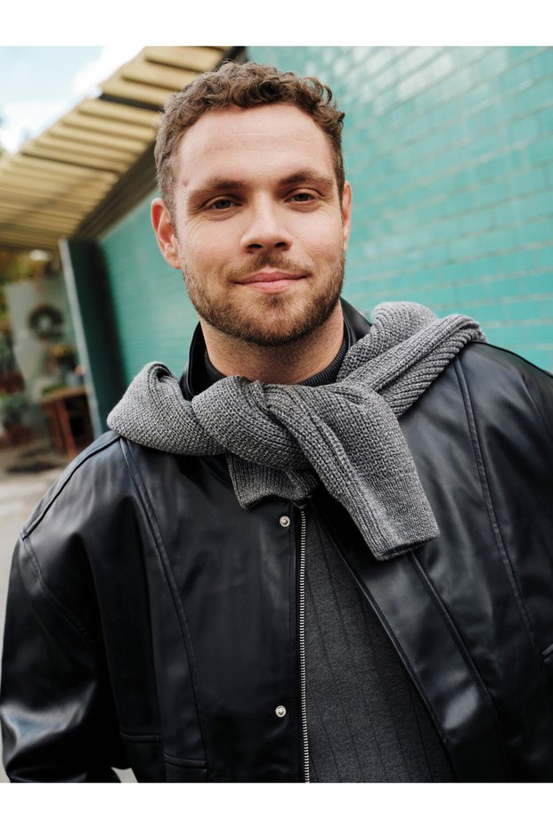 From UZG STORE: A Relaxed-Fit, Tailored, Stand-Up Collar, Men’s Leather-Look Jacket for Style-Conscious Men