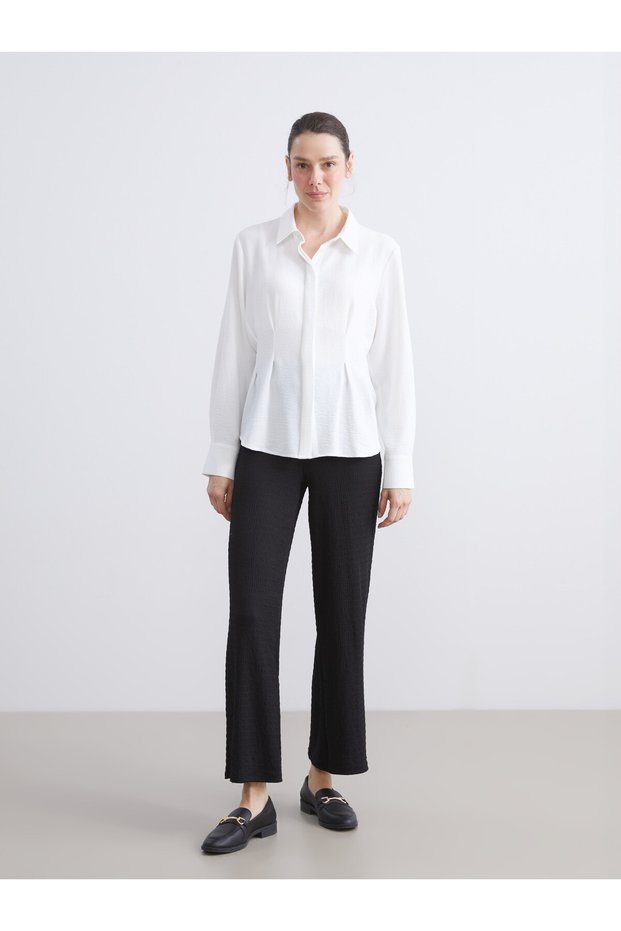 LCW EVERYDAY Black Crinkle Straight, Slim, and Wide-Leg Women's Pants—The ALITA CITY Difference