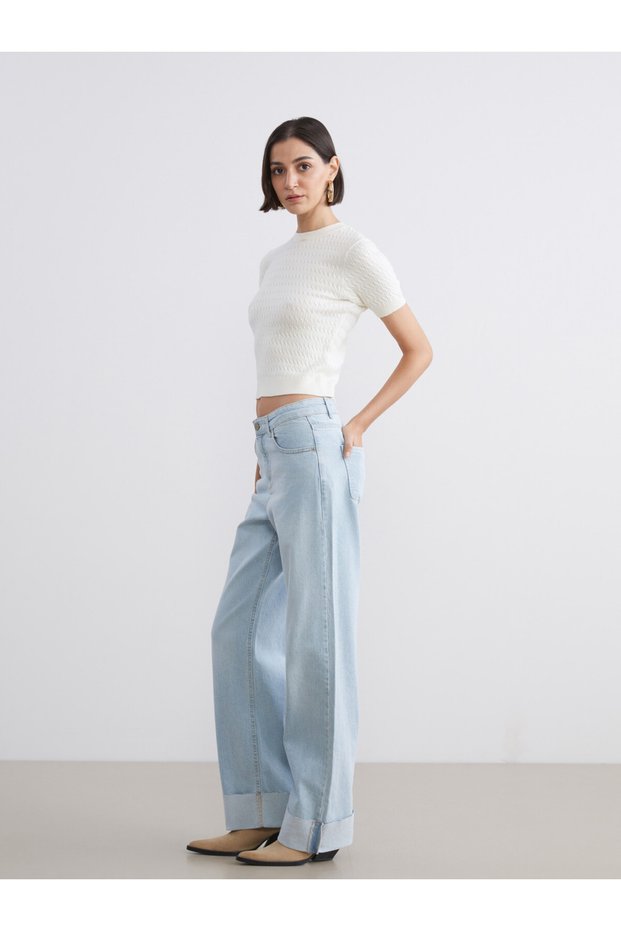 Straight Fit Women's Jean Trousers for Style Enthusiasts from Uzg Store