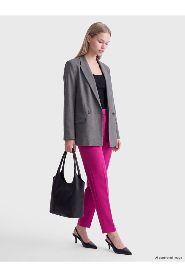 LCW Vision Fuchsia Polyviscose Straight-Leg, Tapered-Ankle Women's Pants—The ALITA CITY Difference