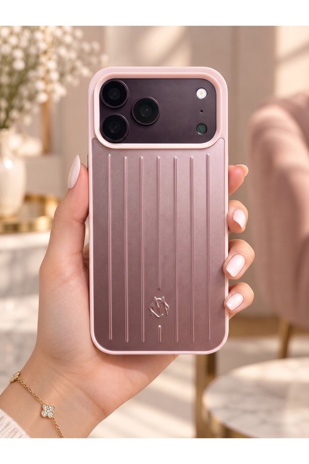 Premium striped custom pink phone case compatible with iphone 18 pro max.
