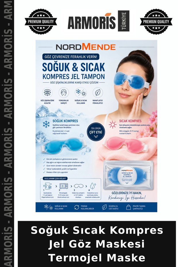 Cold/Hot Compress Gel Eye Mask, Thermojel Mask