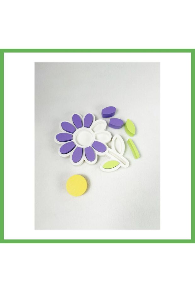 3D-Printed Daisy Flower Puzzle - Wooden Puzzle with Removable and Reattachable Leaves and Petals GEN01