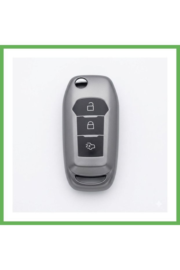 Ford Focus 4 Compatible Silicone Car Key Remote Keychain Case, Gray GEN01