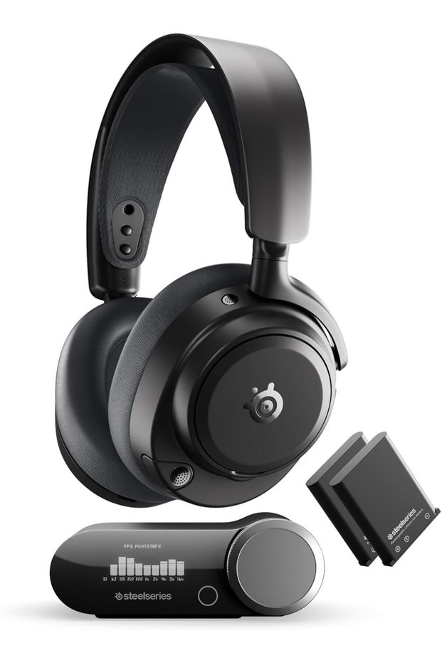 Arctis Nova Pro Omni - Hi-Res Wireless Gaming Headset, 96kHz/24bit, ANC, ClearCast Pro Mic, AI Noise Rejection, Mobile App, Mix 2.4GHz + BT, OmniPlay PC+PlayStation+Xbox - Graphite