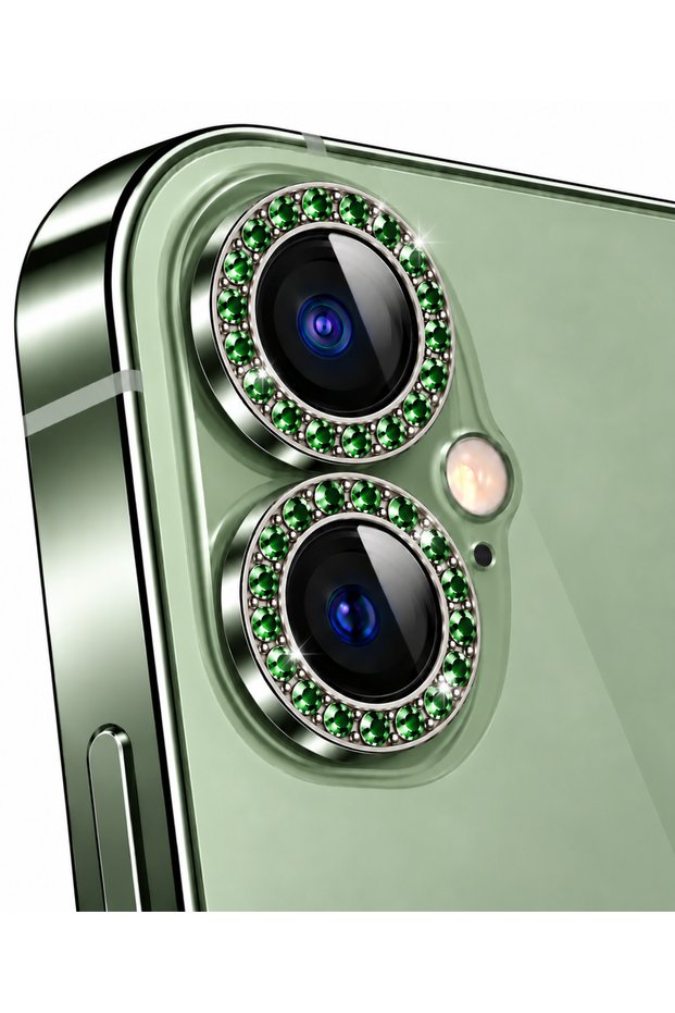 غطاء حماية لعدسة الكاميرا لهاتف iPhone 17، باللون الأخضر.
