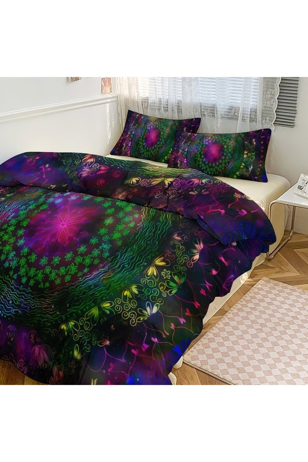 Nice Boho Pattern Bedding Set 3 Pieces, Decorative Bedroom Bedding