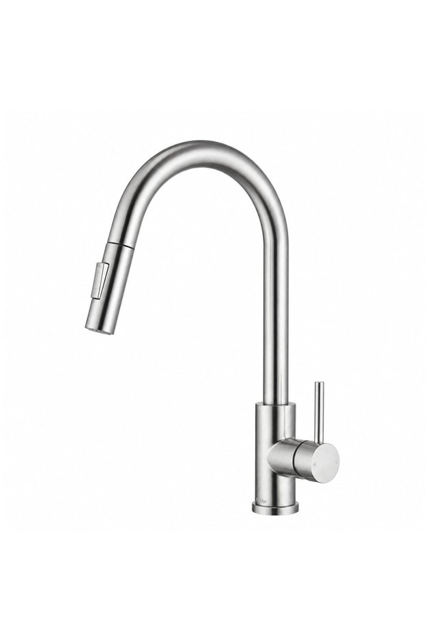 Tohlar Gold Kitchen Faucets with Pull-Down Sprayer, Modern Stainless Steel Single Handle Pull Down K