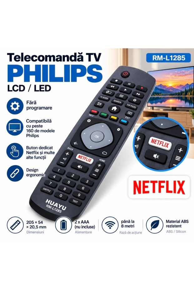 Telecomandă TV PHILIPS - LED, LCD