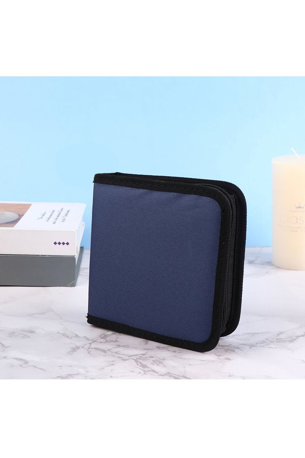 Blue 1Pc 40Tablets CD DVD Discs Oxford Handbags Storage Case CD/DVD Case CD Case Storage DVD Organiz