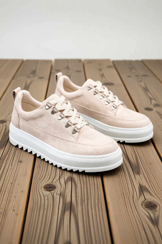 Men's Suede Lace-Up Casual Classic Sneakers with Orthopedic Support, Non-Slip Sole, and All-Season Comfort