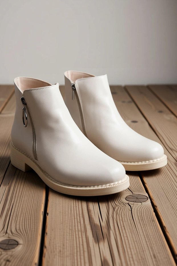 Women's Zipper-Closure Orthopedic Insoles, Heeled Boots, Non-Slip Outsole, Everyday Comfortable Style, Relaxed Fit