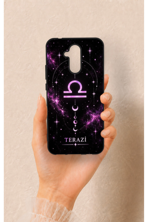 Huawei Mate 20 Lite Compatible Libra-Themed Patterned Silicone Case