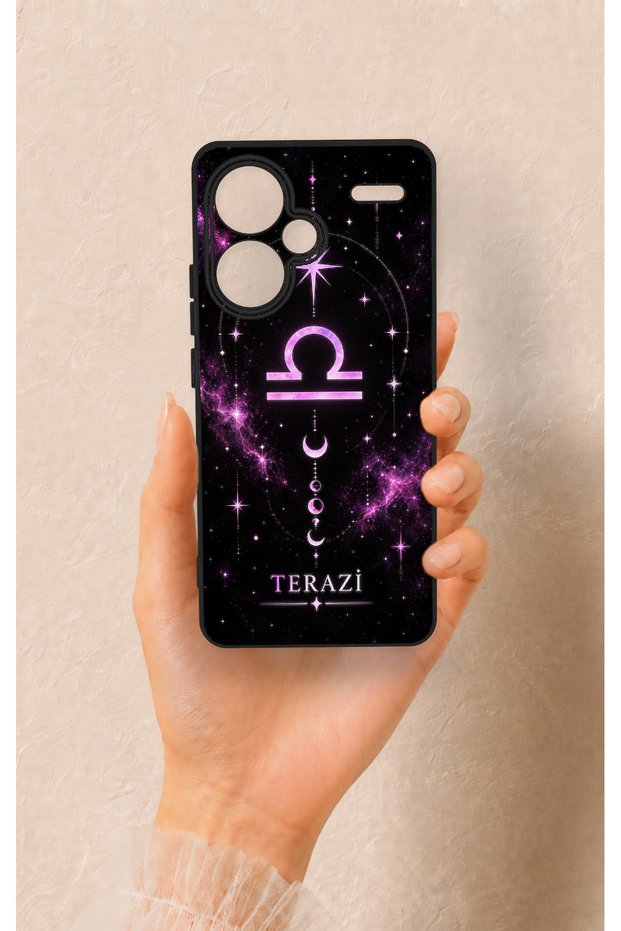 Redmi Note 13 Pro Plus Compatible Libra-Themed Patterned Silicone Case